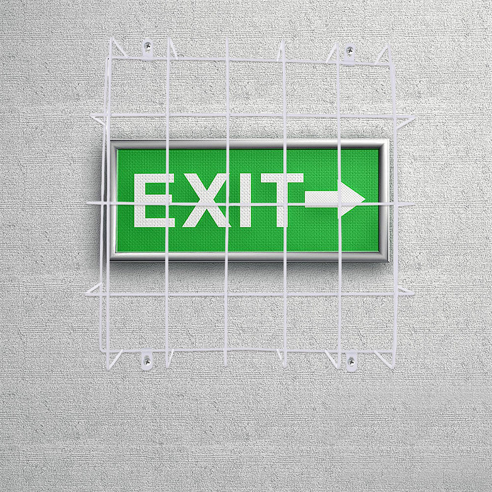 قطعتان من غطاء حماية من الحديد - مراجعة Emergency Exit Sign وسعره