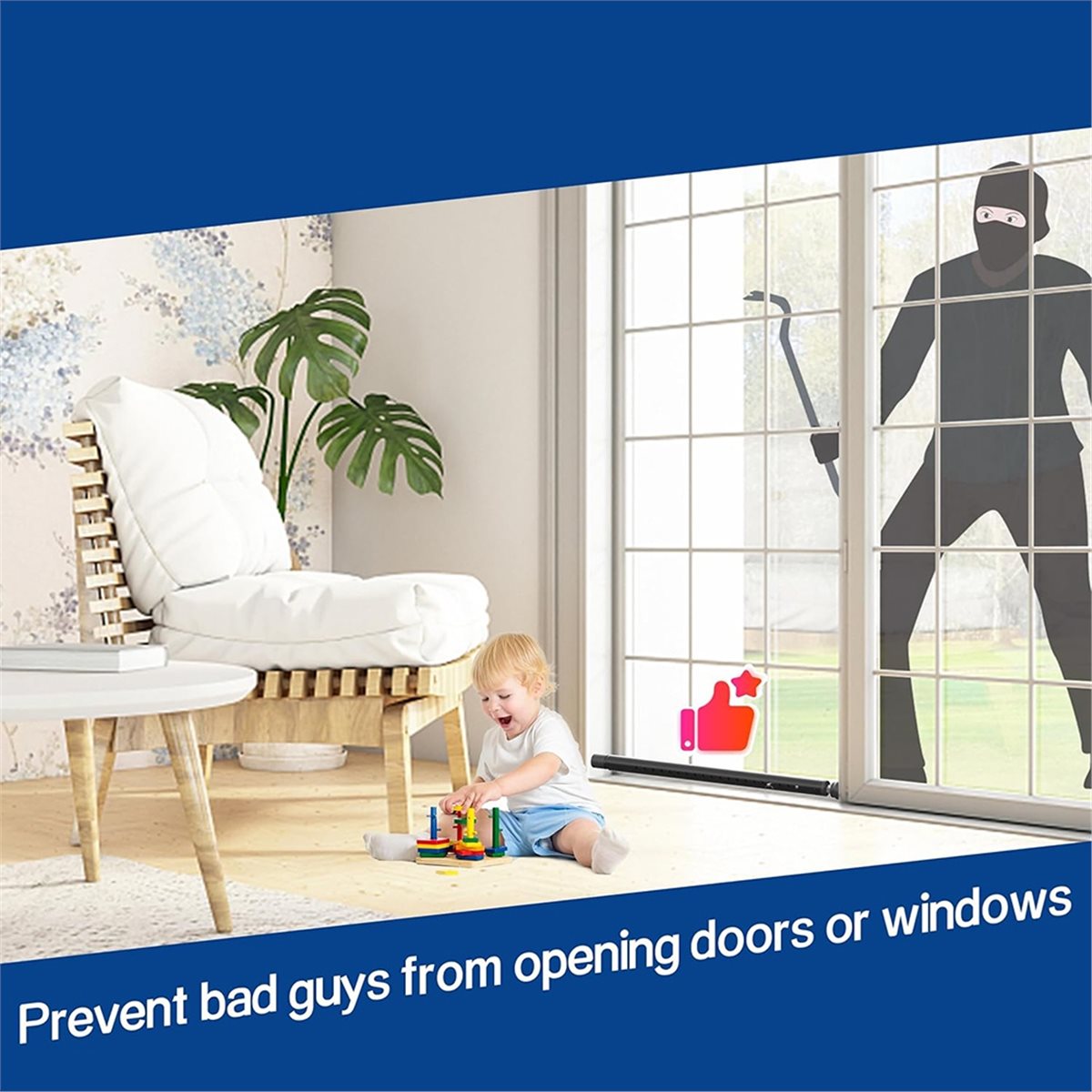 قضبان أمان للأبواب المنزلقة A2 - مراجعة Window Lock Bar وسعره