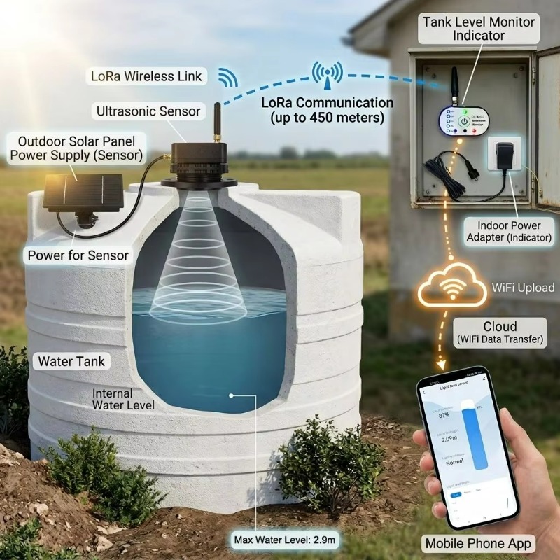 TLC2502P-S جهاز إرسال مستوى با - مراجعة Water Alarm Sensor وسعره
